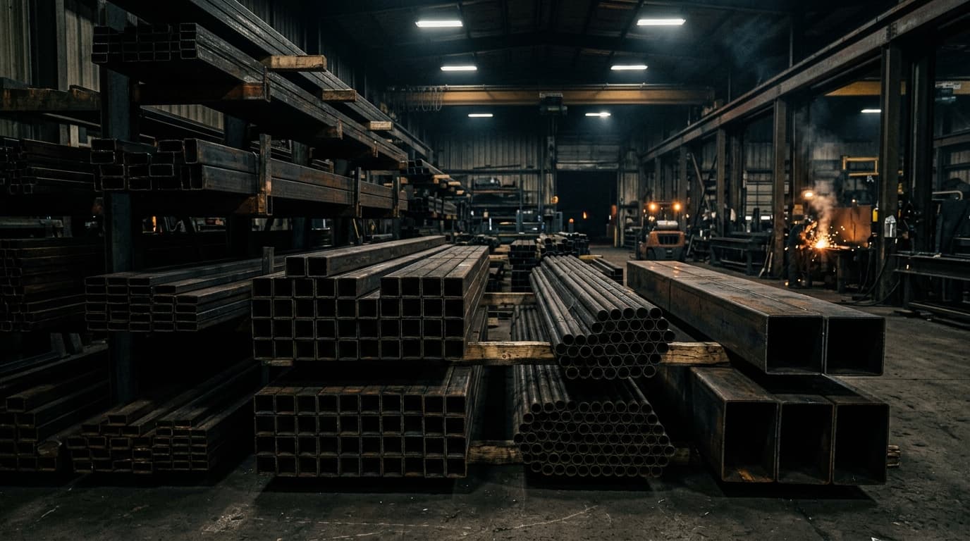 MS Square Pipes & Round Iron Tubes Stock